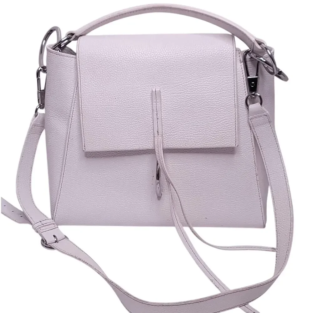 3.1 Lim Philip Lim White Leigh Top Handle Leather Satchel  (White) - Picture 5 of 10